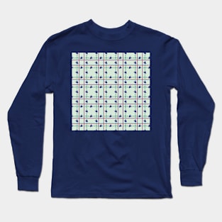 Geometric Pattern, Goose Foot, Plaid Long Sleeve T-Shirt